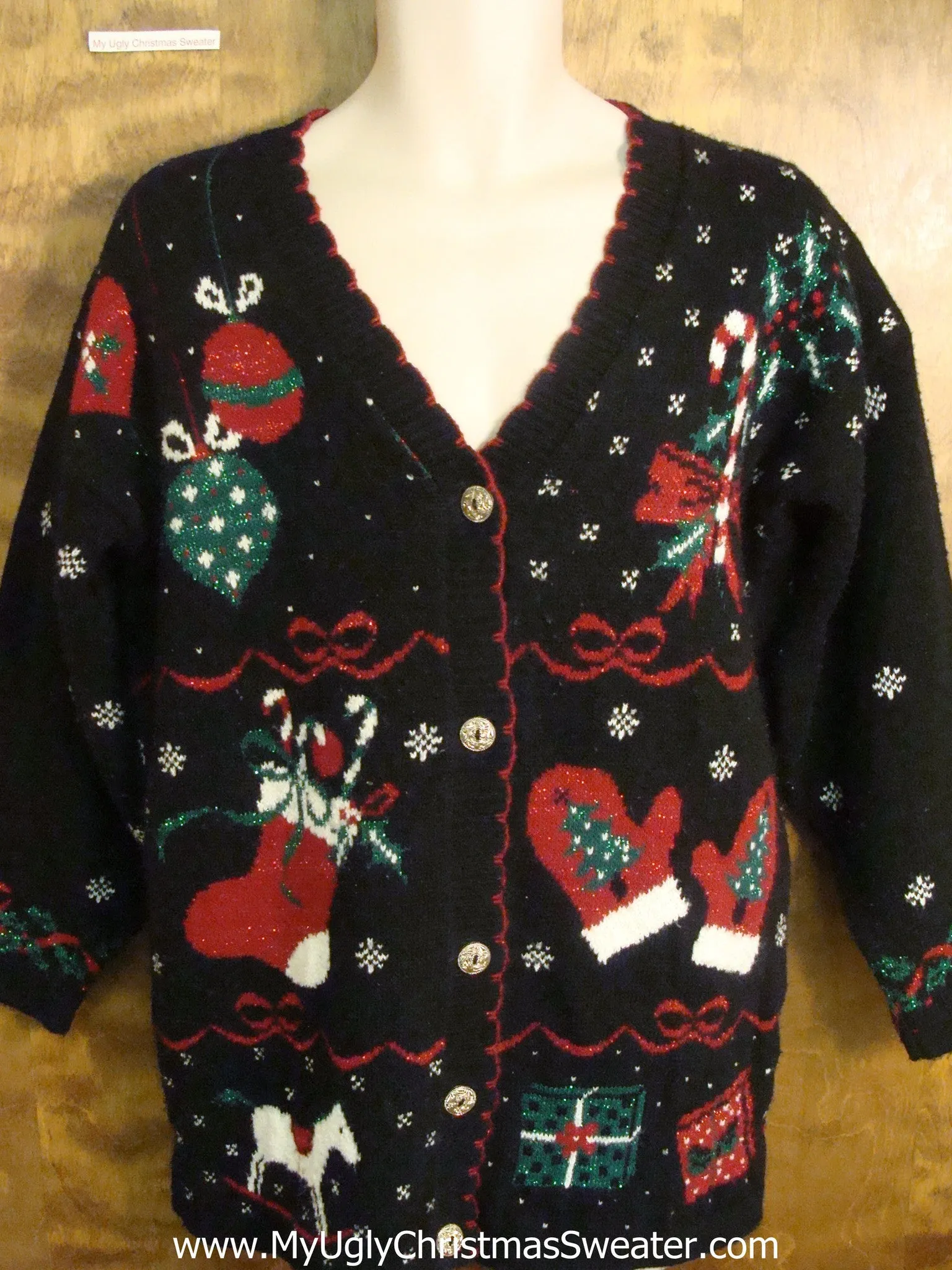 80s Decorations Festive Ugly Christmas Sweater