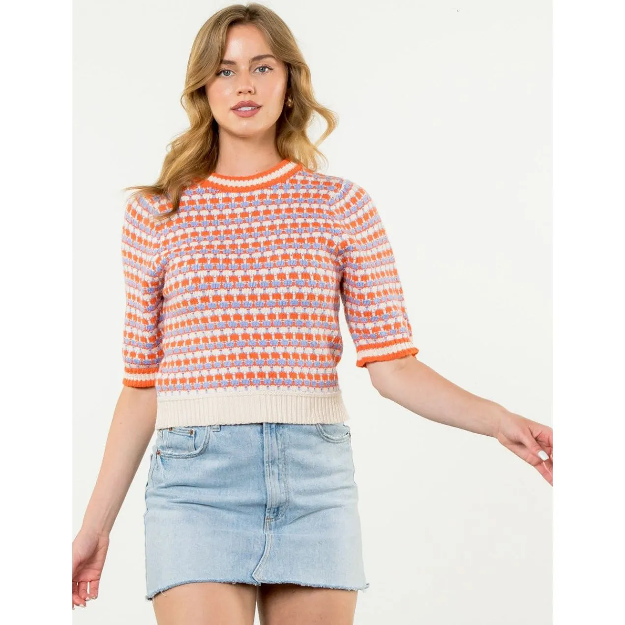 Abella Short Sleeve Knit THML Top