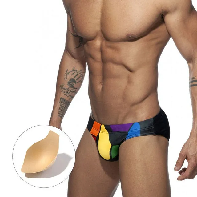 Adjustable Zipper Swimming Men Brief