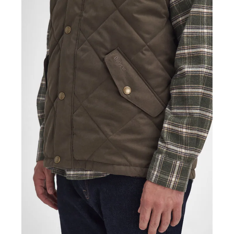 Barbour Elter Quilted Mens Gilet - Olive