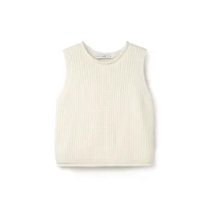 Basic Knit Vest - Ivory