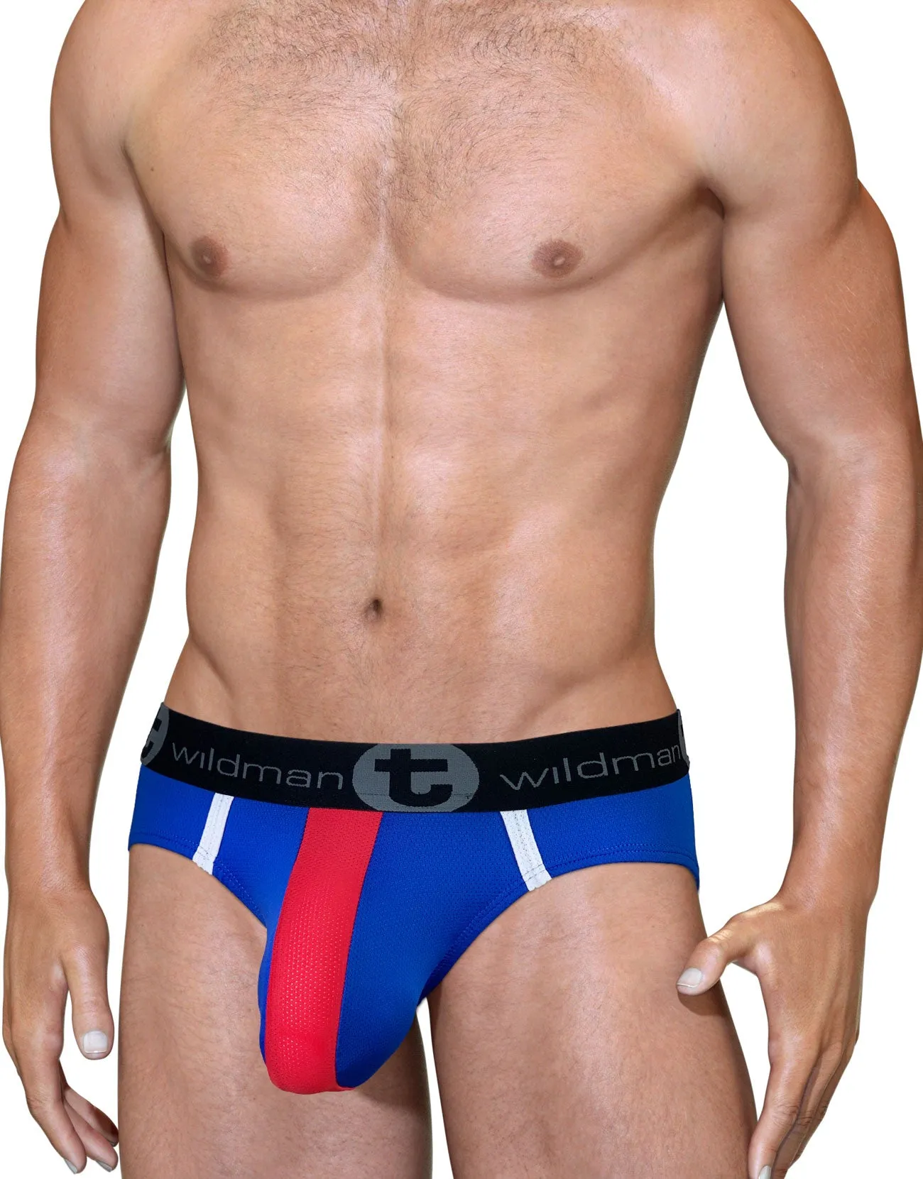 BIG BOY POUCH MESH BRIEF ROYAL RED/WHITE/BLUE