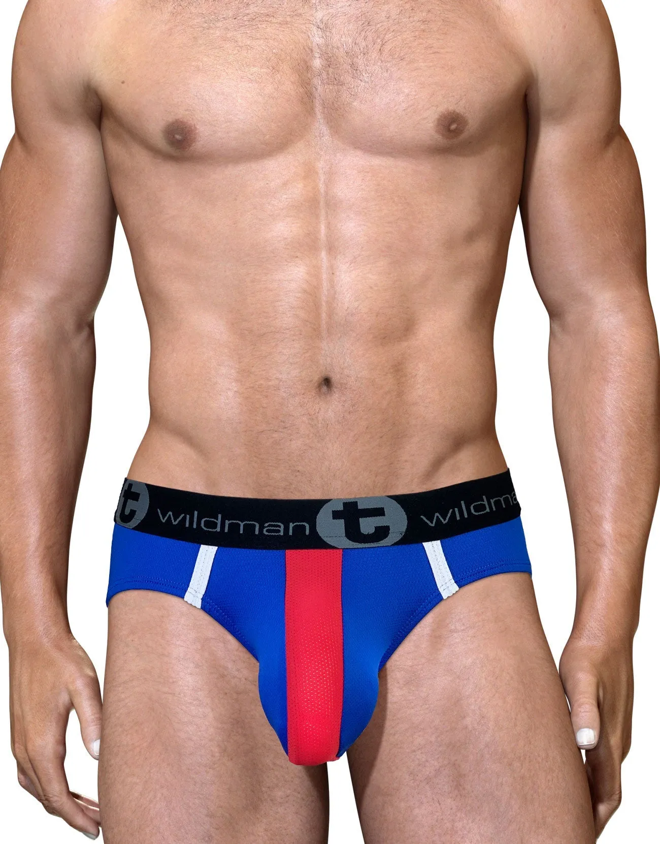 BIG BOY POUCH MESH BRIEF ROYAL RED/WHITE/BLUE