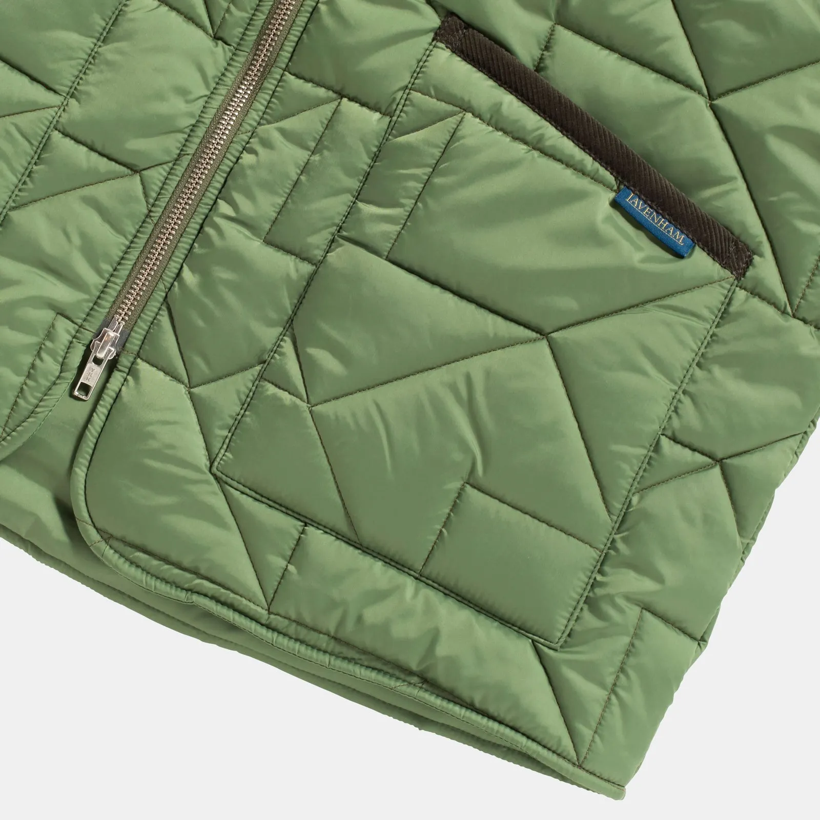 Big Quilt Bomber Gilet | Green Sward