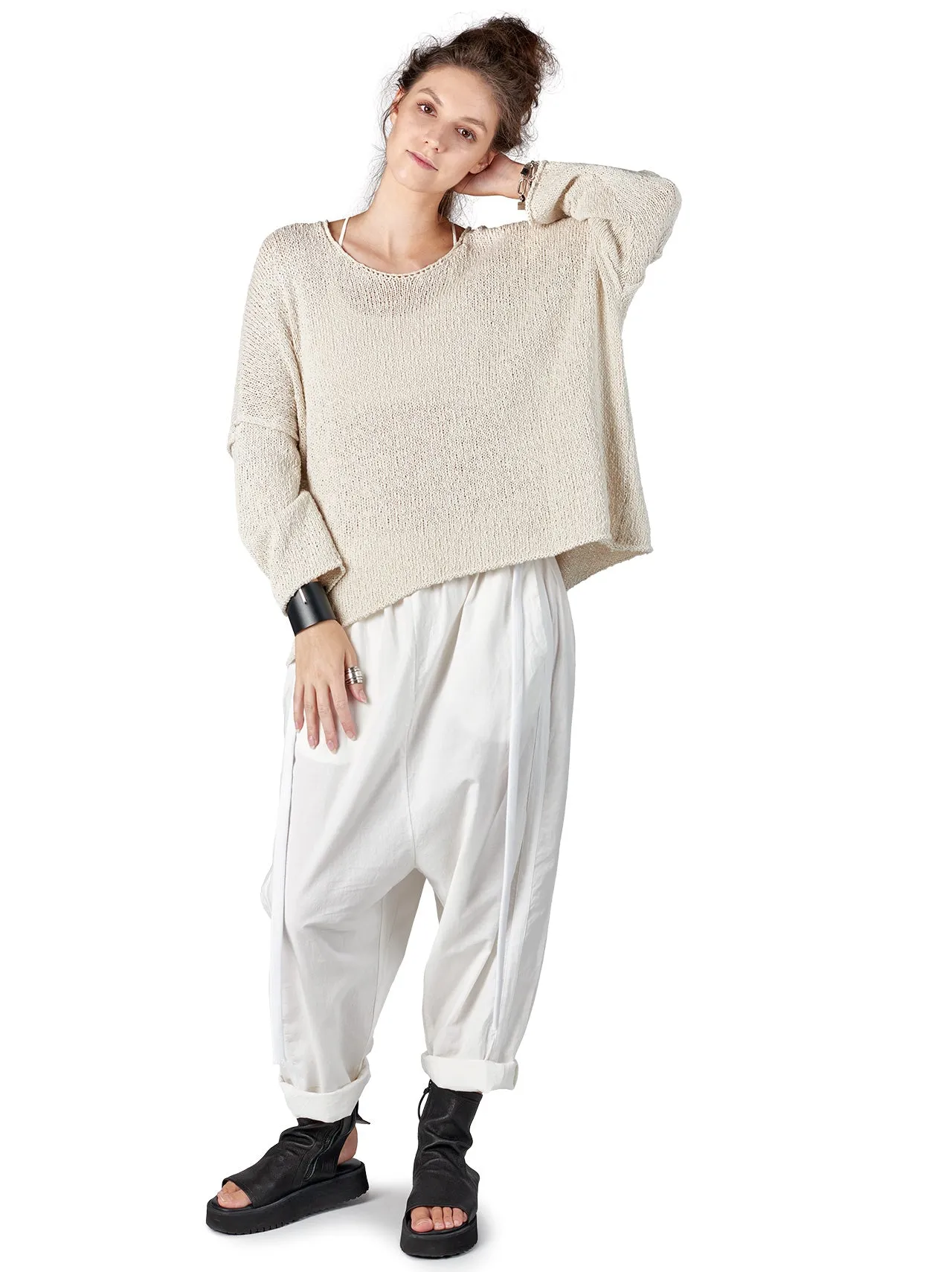 Bima Knit Sweater - White Sand