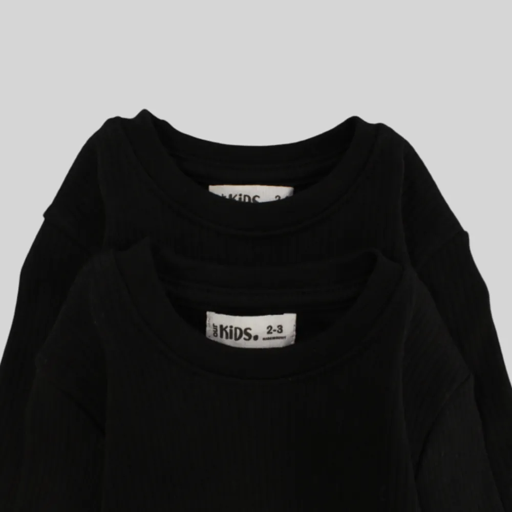 Black Long-Sleeved Thermal Top Pack