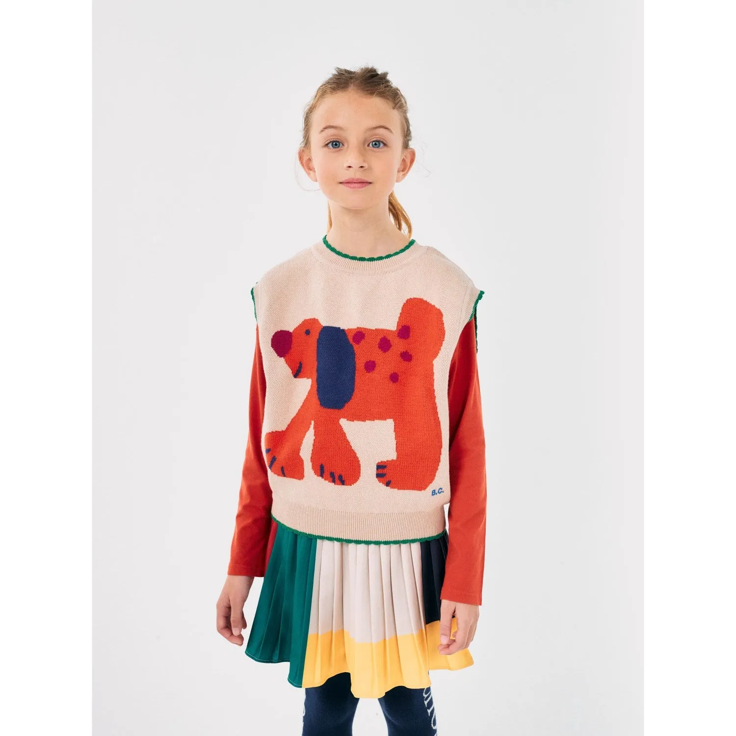 Bobo Choses Offwhite Fairy DAnd Jacquard Knitted Vest