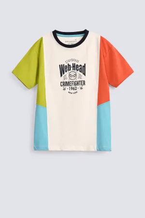 BOYS CONTRAST PANEL TEE