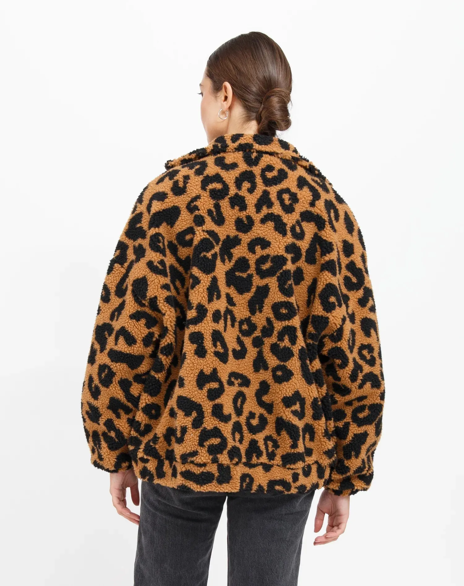 Brunette The Label - Leopard Sherpa Jacket