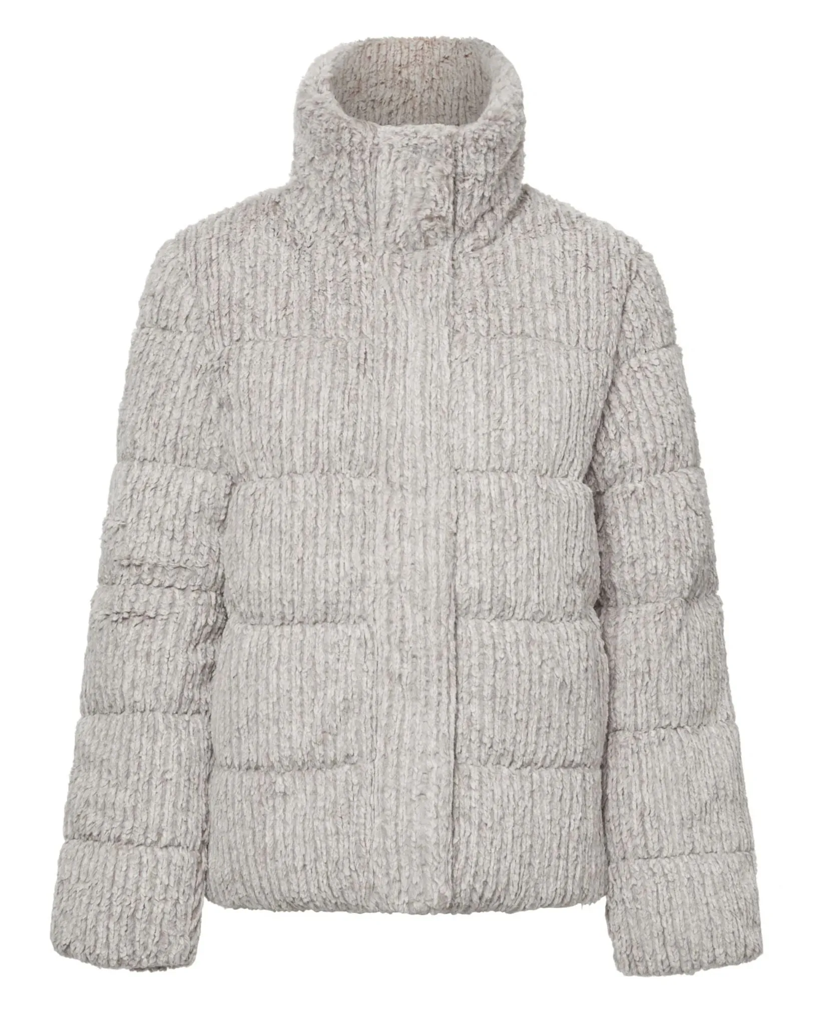 Close Knit Puffer Jacket | Drizzle Grey