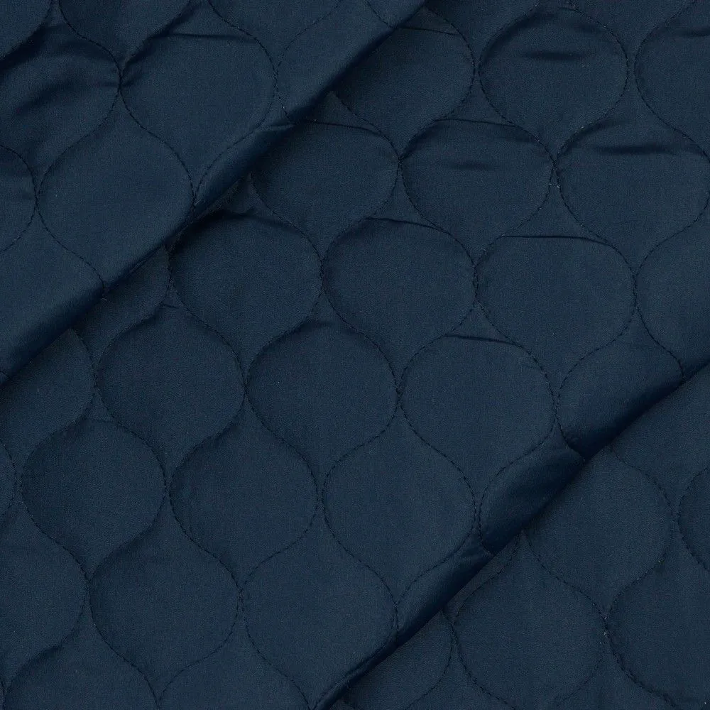 Cosy Quilted Coating Fabric in Navy