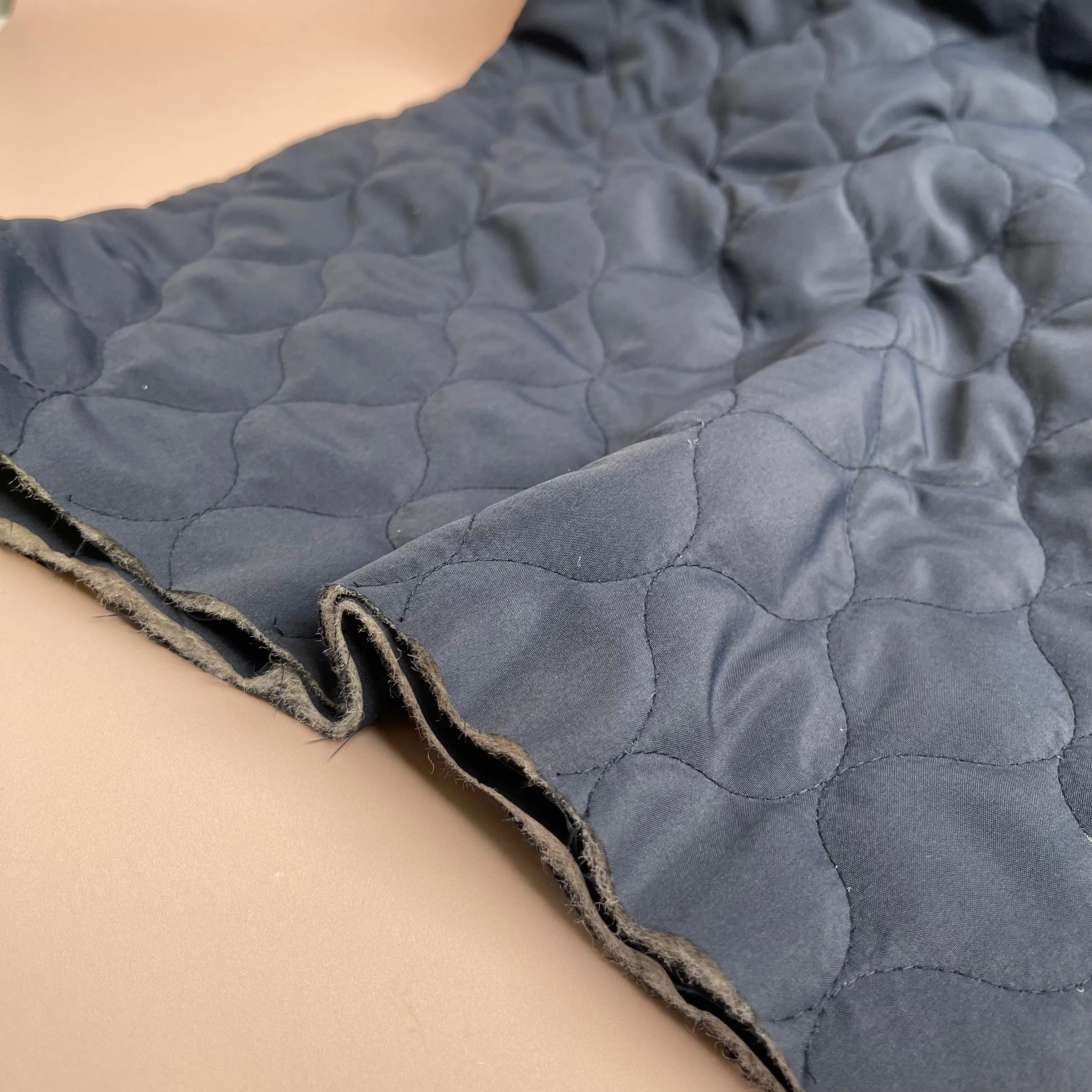 Cosy Quilted Coating Fabric in Navy