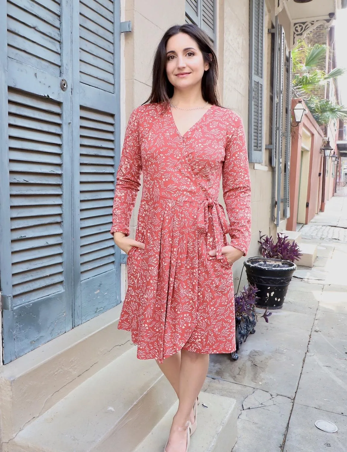 Cranberry Organic Wrap Dress