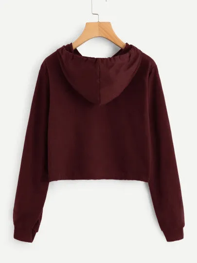 Cute but psycho pullover fashion crop sweater