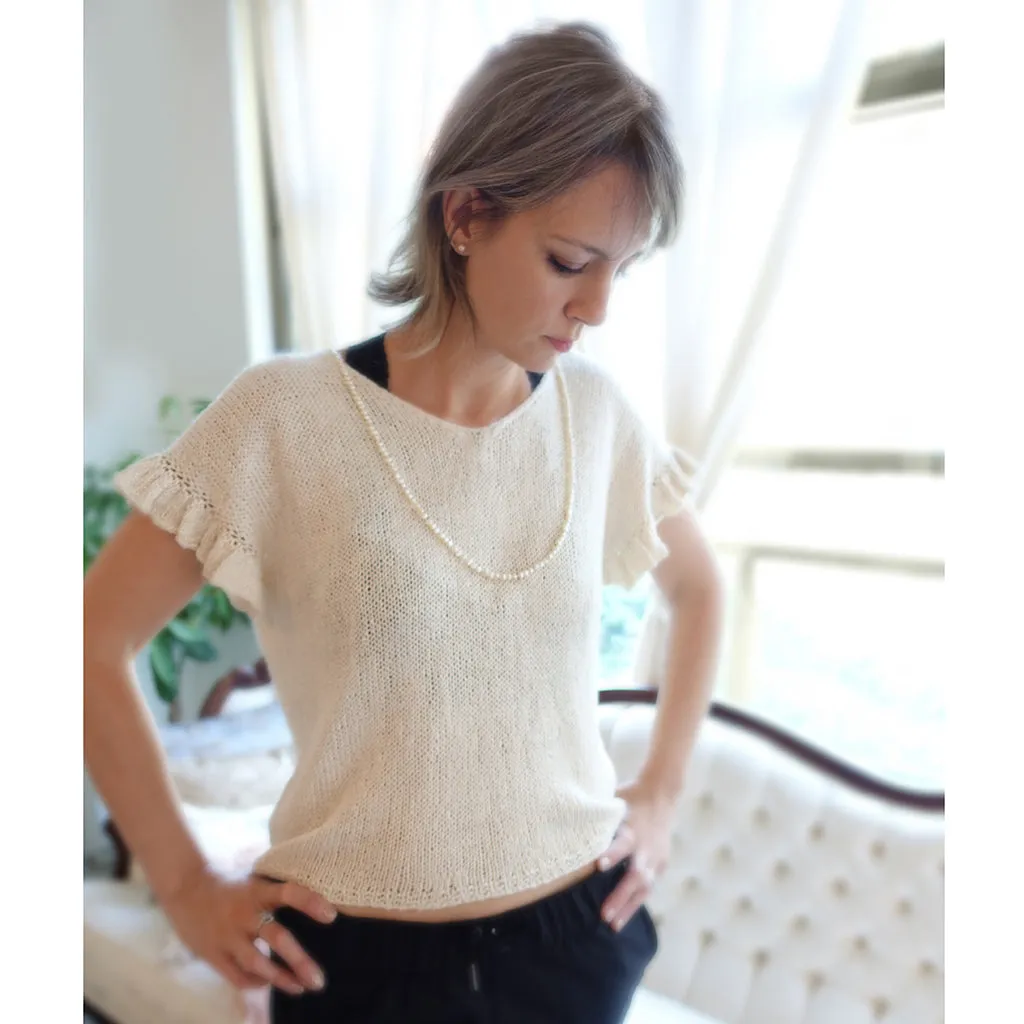 Deep Vee Tee {knitting pattern}