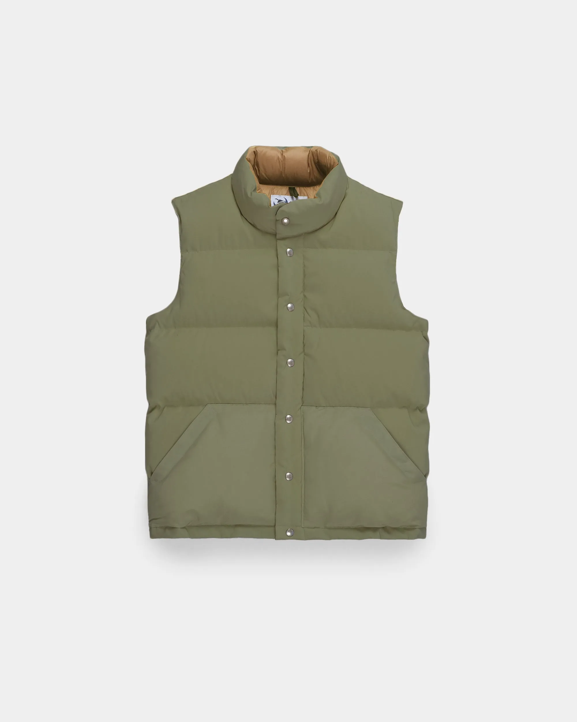 Down Italian Vest - Light Olive (Final Sale)