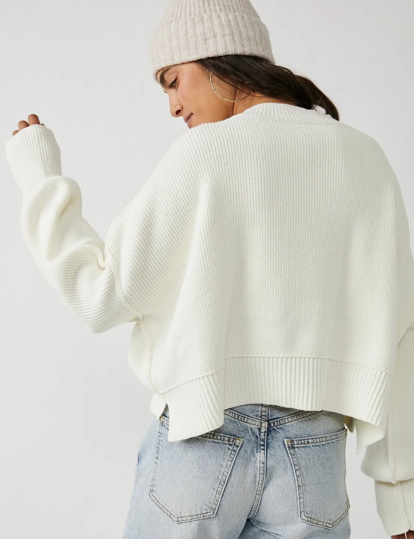 Easy Street Crop Pullover, Moon Glow