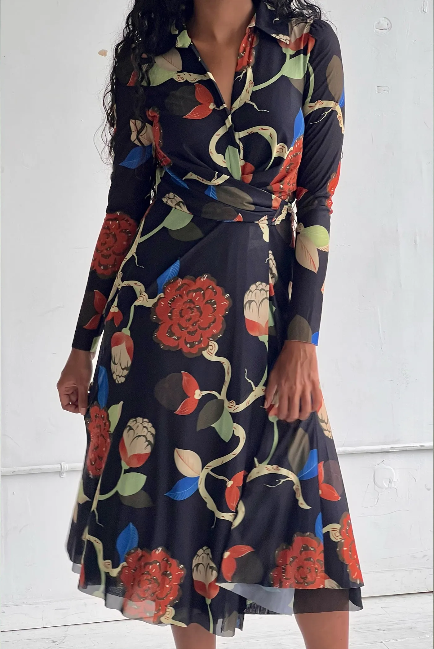 Enid Wrap Dress - Flowering Tree