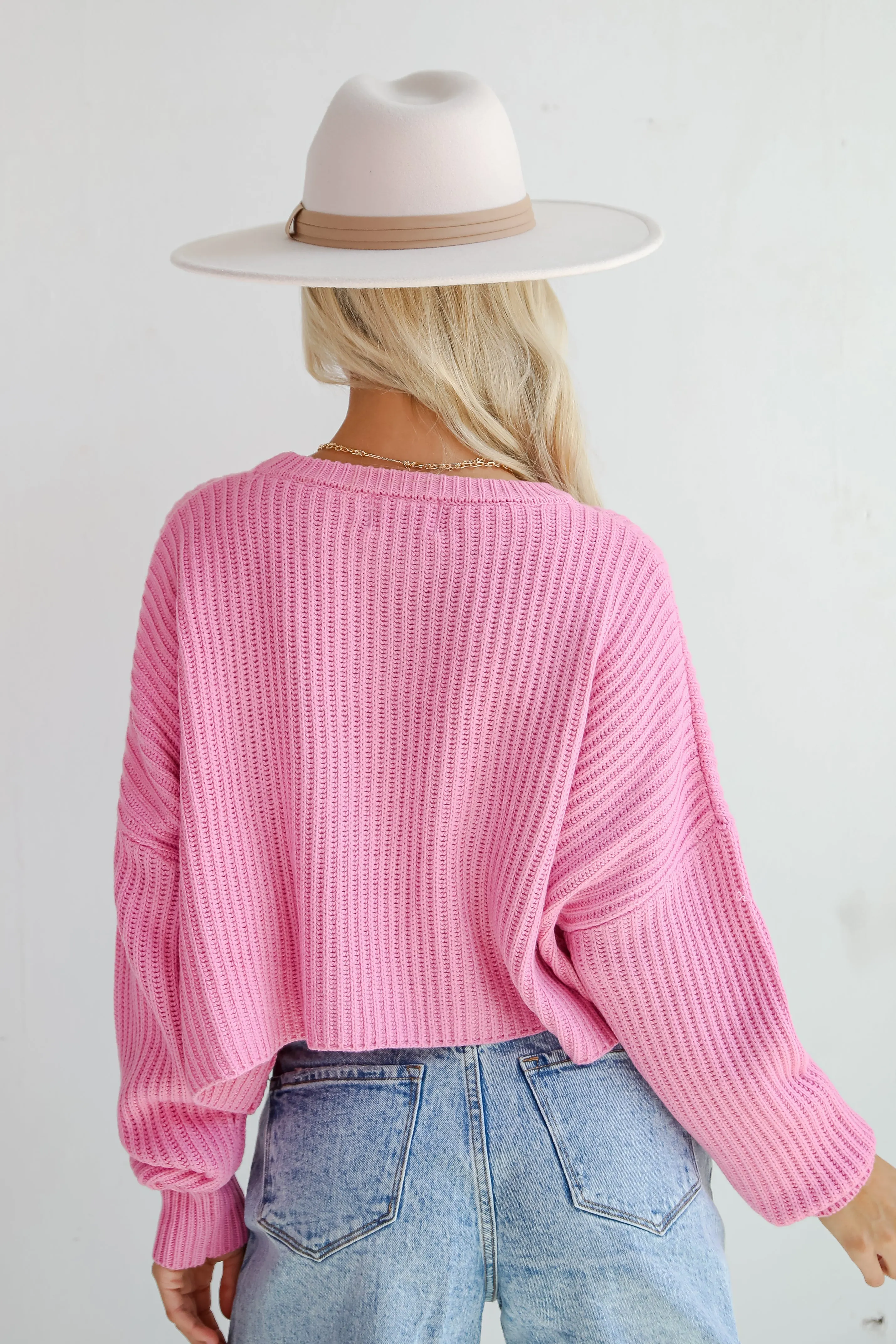 FINAL SALE - Demure Sweetheart Pink Sweater