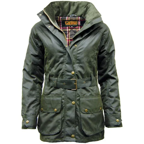 Game Cantrell Padded Antique Waxed Jacket | Premium Ladies Wax Jacket, Made in the UK