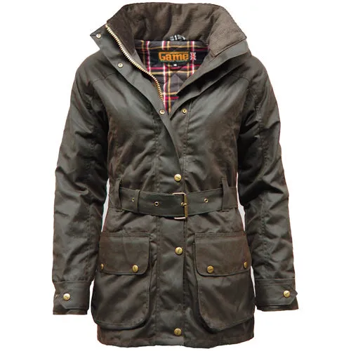 Game Cantrell Padded Antique Waxed Jacket | Premium Ladies Wax Jacket, Made in the UK