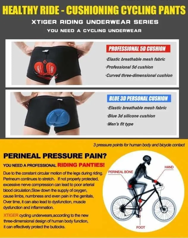 Gel Padded Shockproof bike shorts with padding