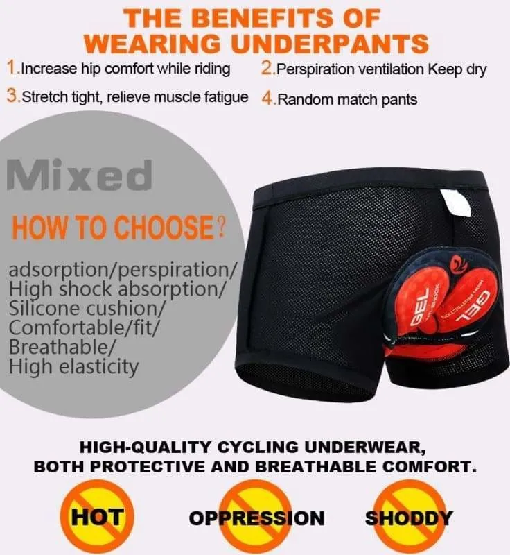 Gel Padded Shockproof bike shorts with padding