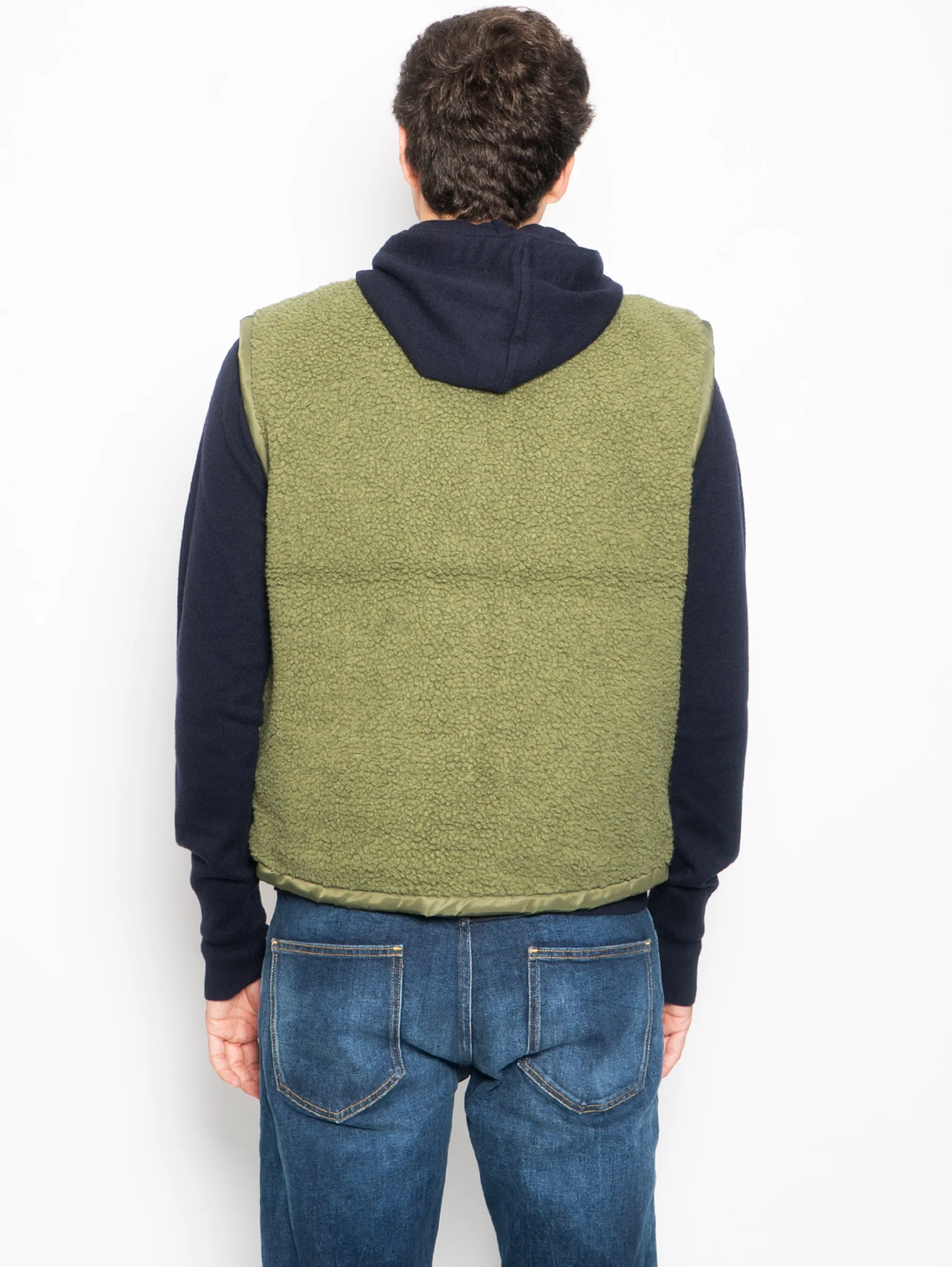 Gilet Imbottito Teddy Verde Salvia