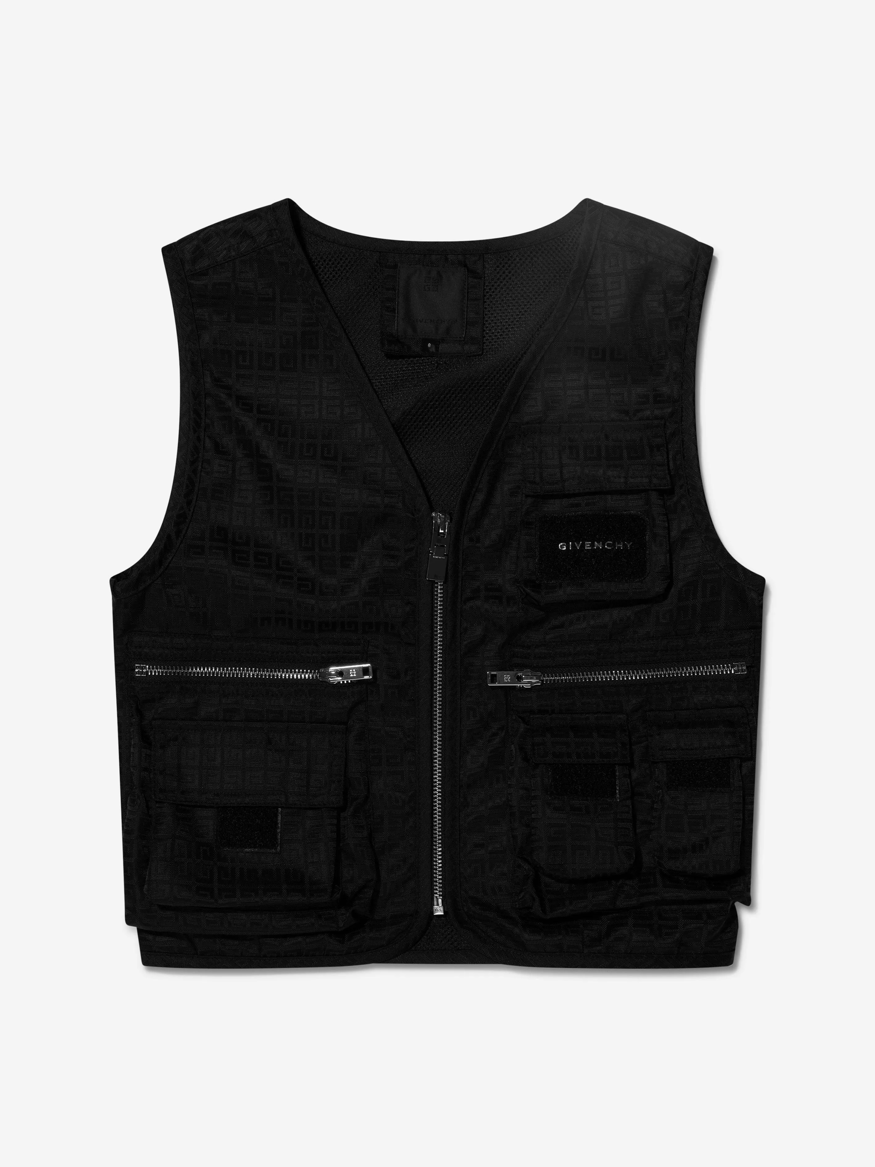 Givenchy Boys Cargo Gilet in Black