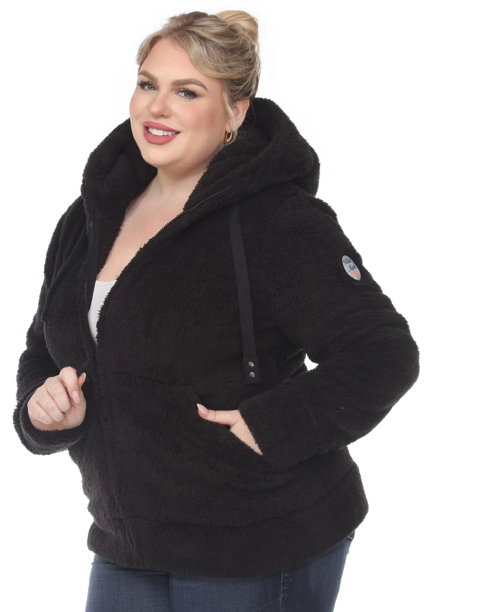 Hooded Sherpa Jacket | Black