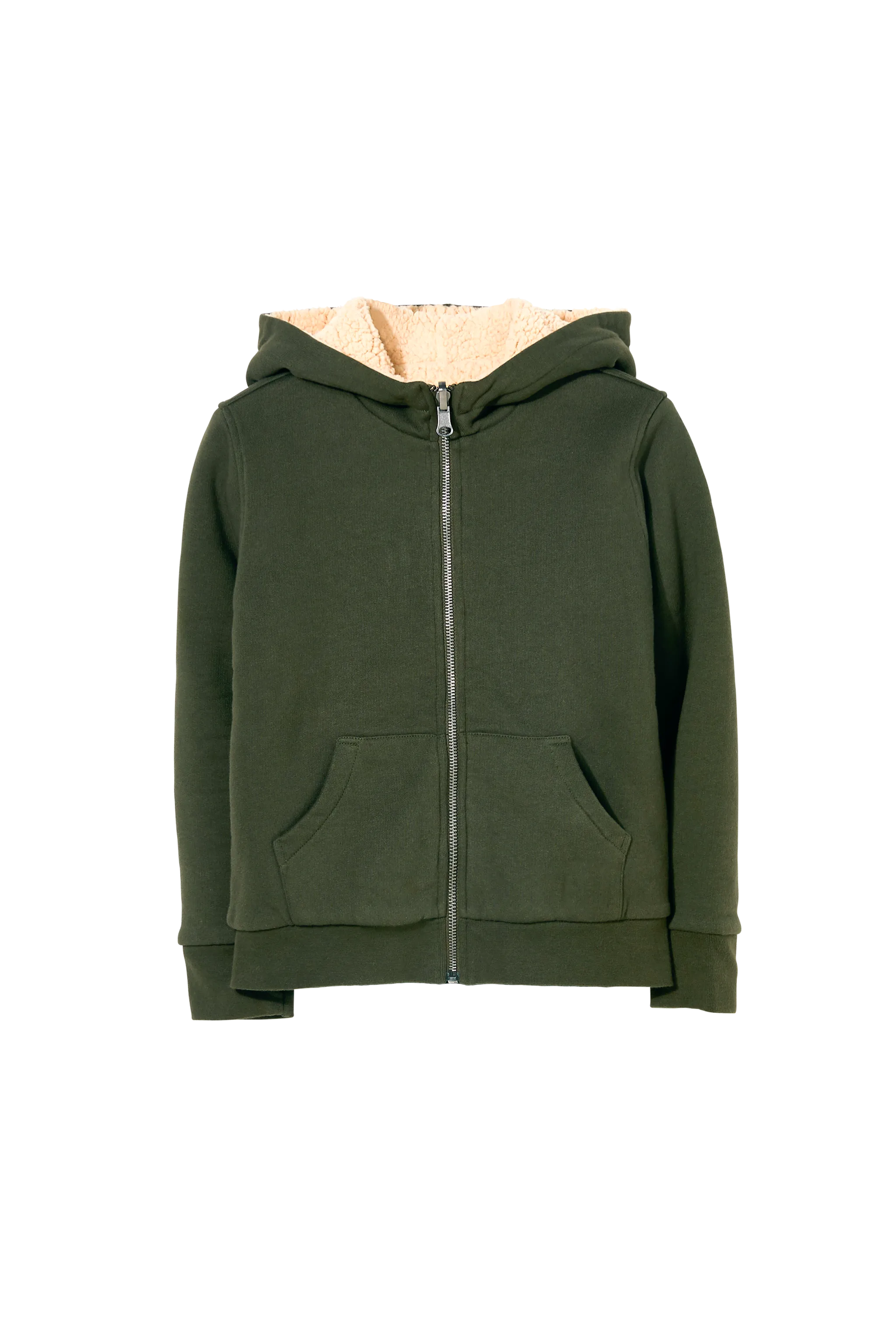 HOOPER Dark Khaki - Reversible Zipped Hoodie