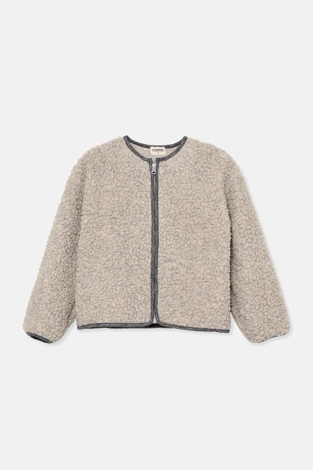 jacket sherpa without hood - grey