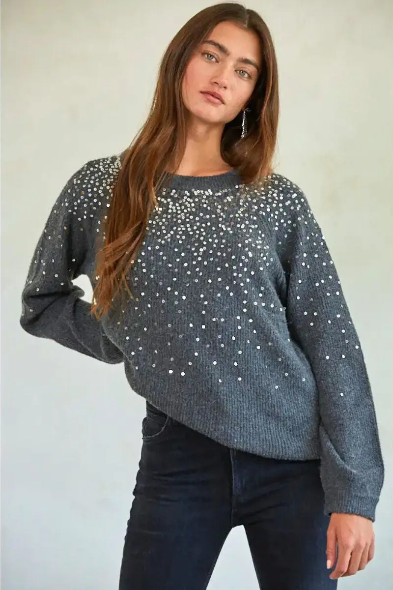 Knit Sequin Sweater