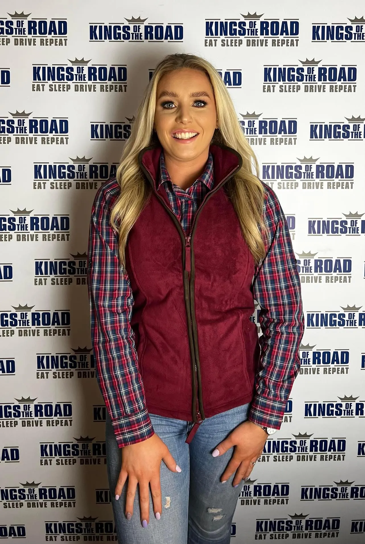 LADIES FLEECE GILETS BURGUNDY