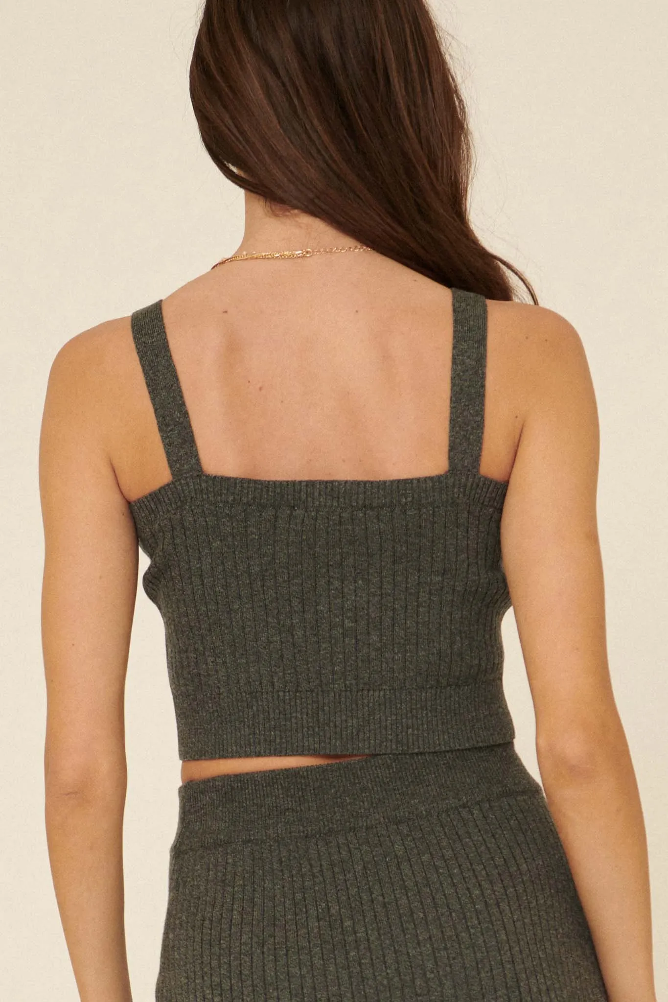 Love Interest Cropped Cami Sweater