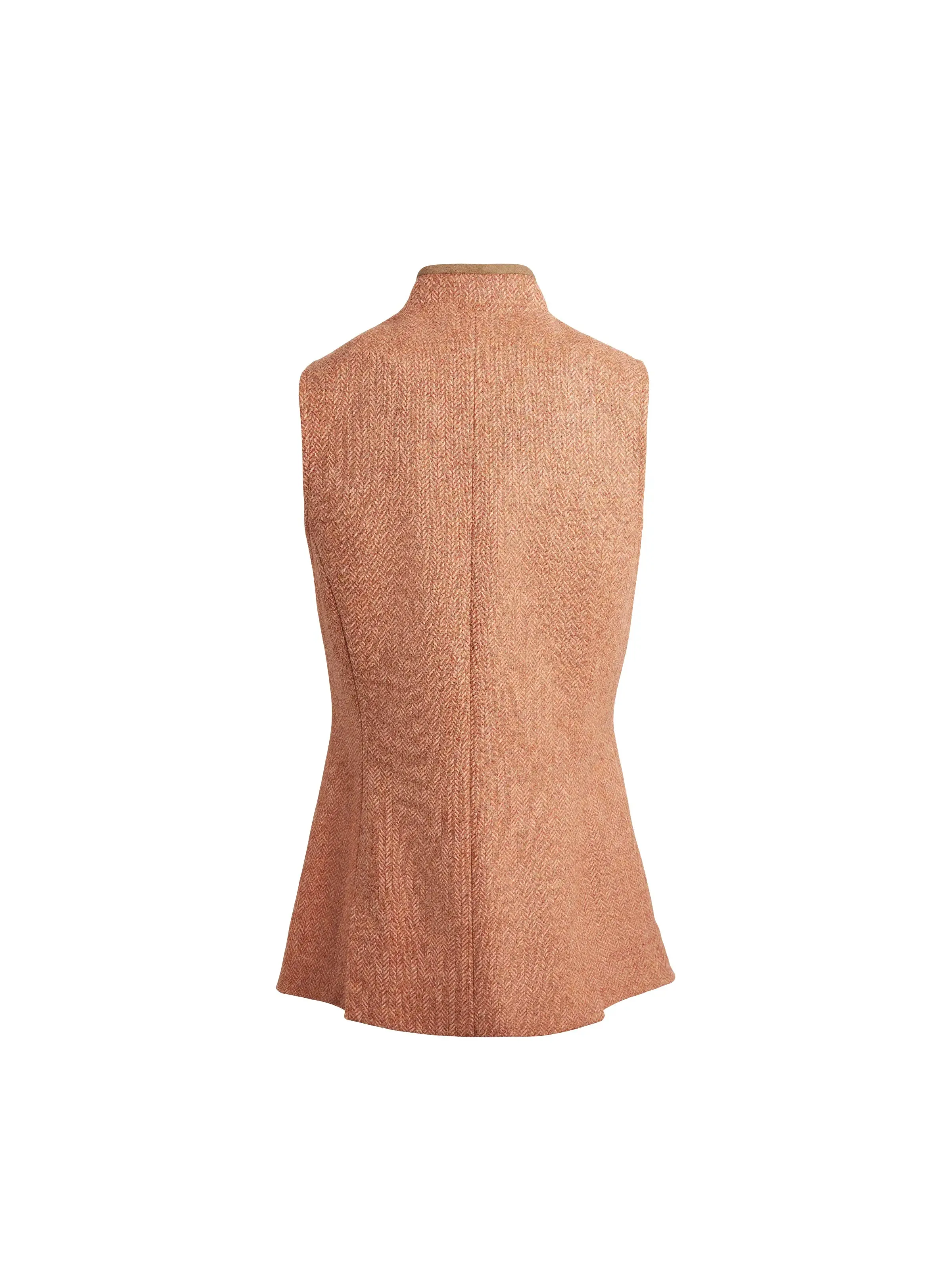 Madeline Gilet - Coral Herringbone