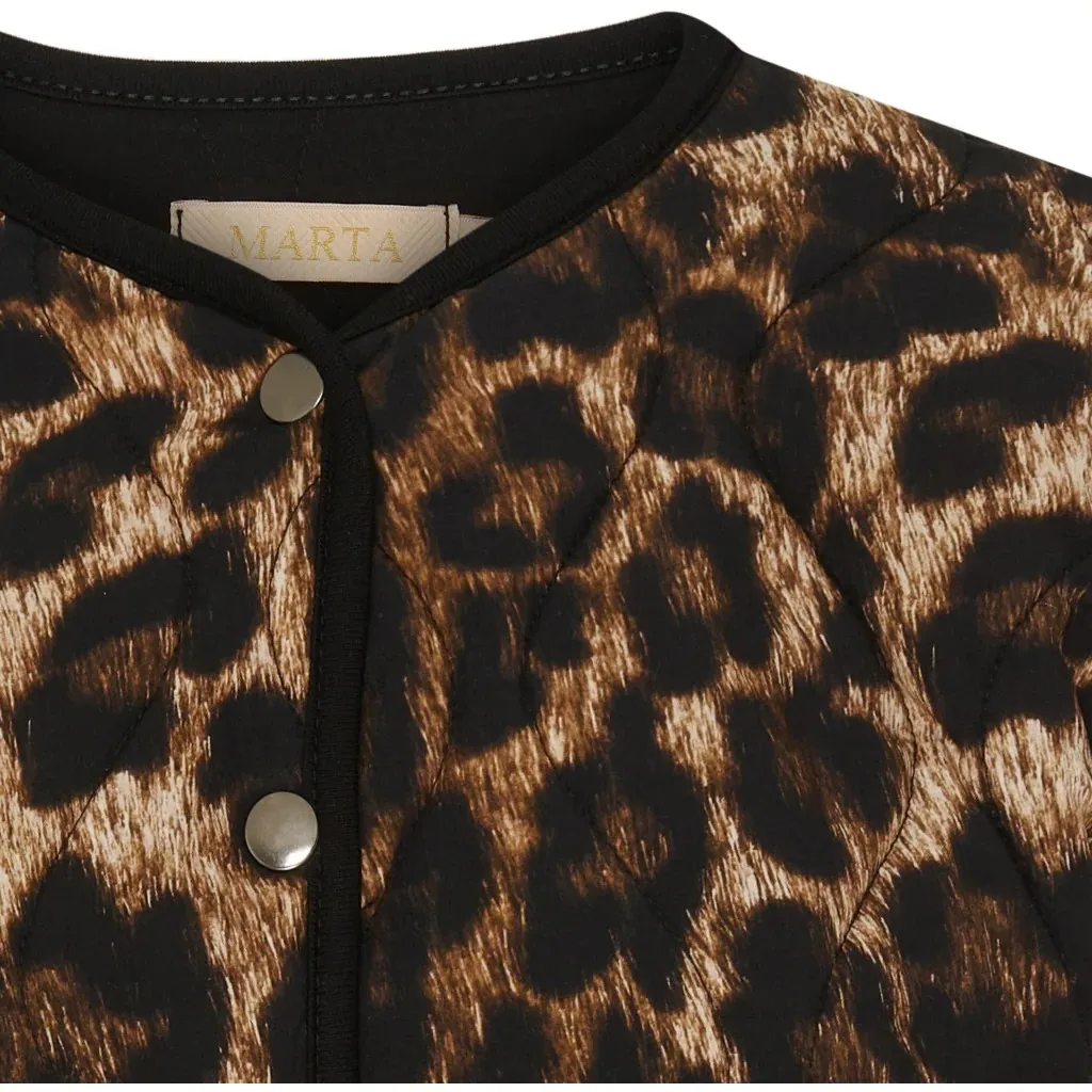 Marta Du Chateau Leopard Quilted Jacket