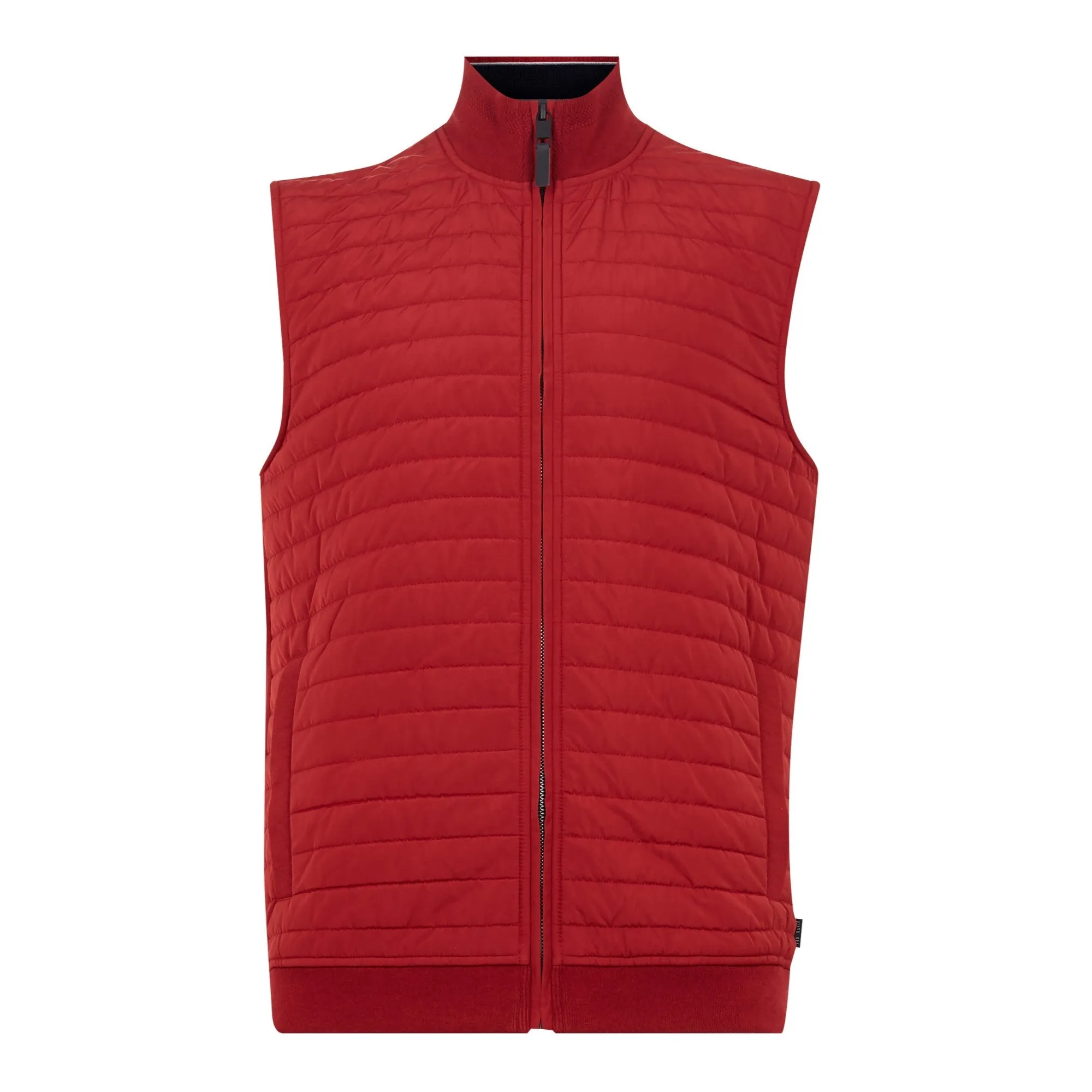 Men Rapids-Quilted Jersey Gilet - Red