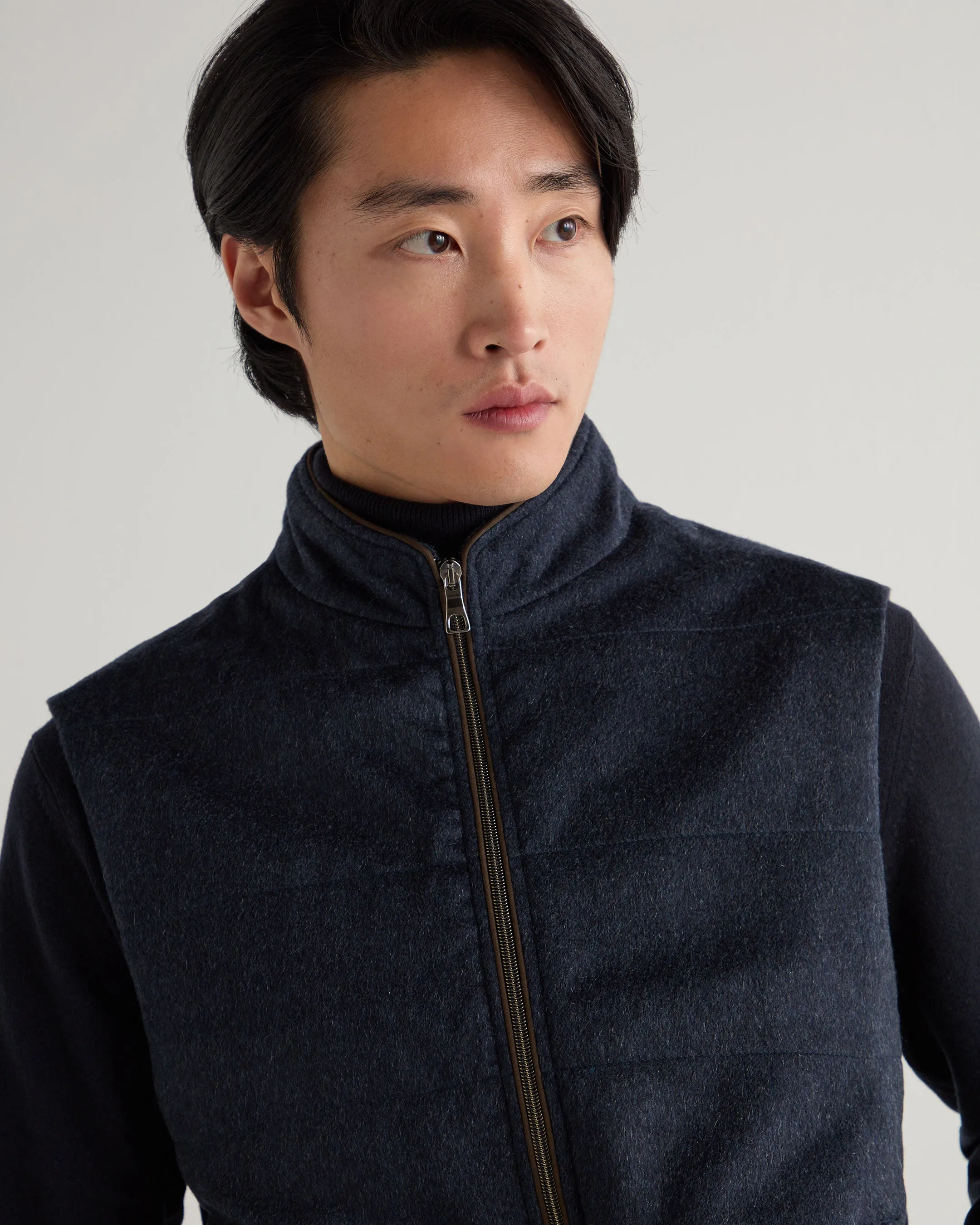 Men's Belgravia Cashmere Gilet Navy Melange