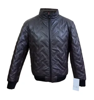 Mens Black Leather Jacket Biker Style Lambskin Leather Premium Quality Quilted Jacket - ELM51