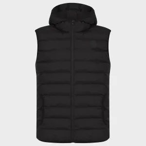 Mens Black Quilted Gilet