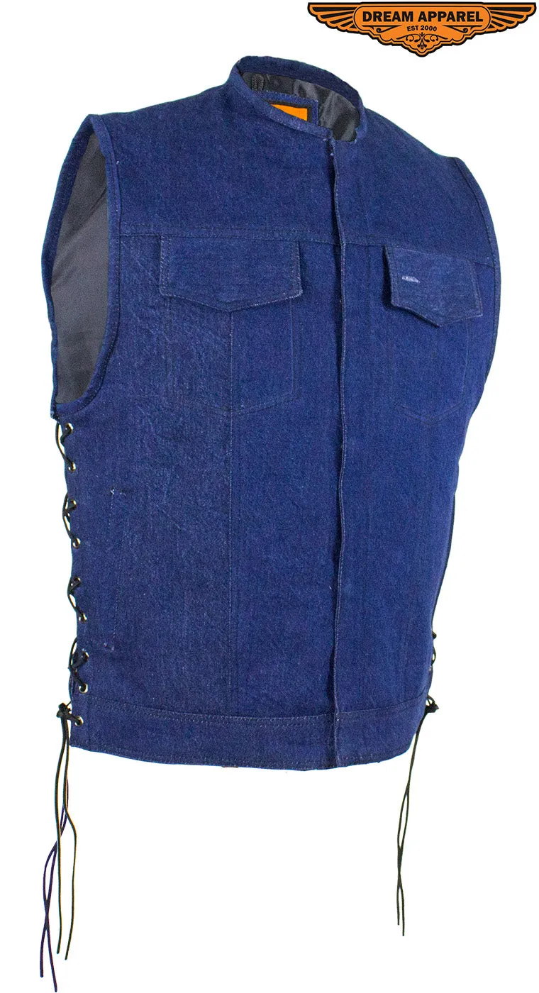 Men's Blue Denim Club Vest