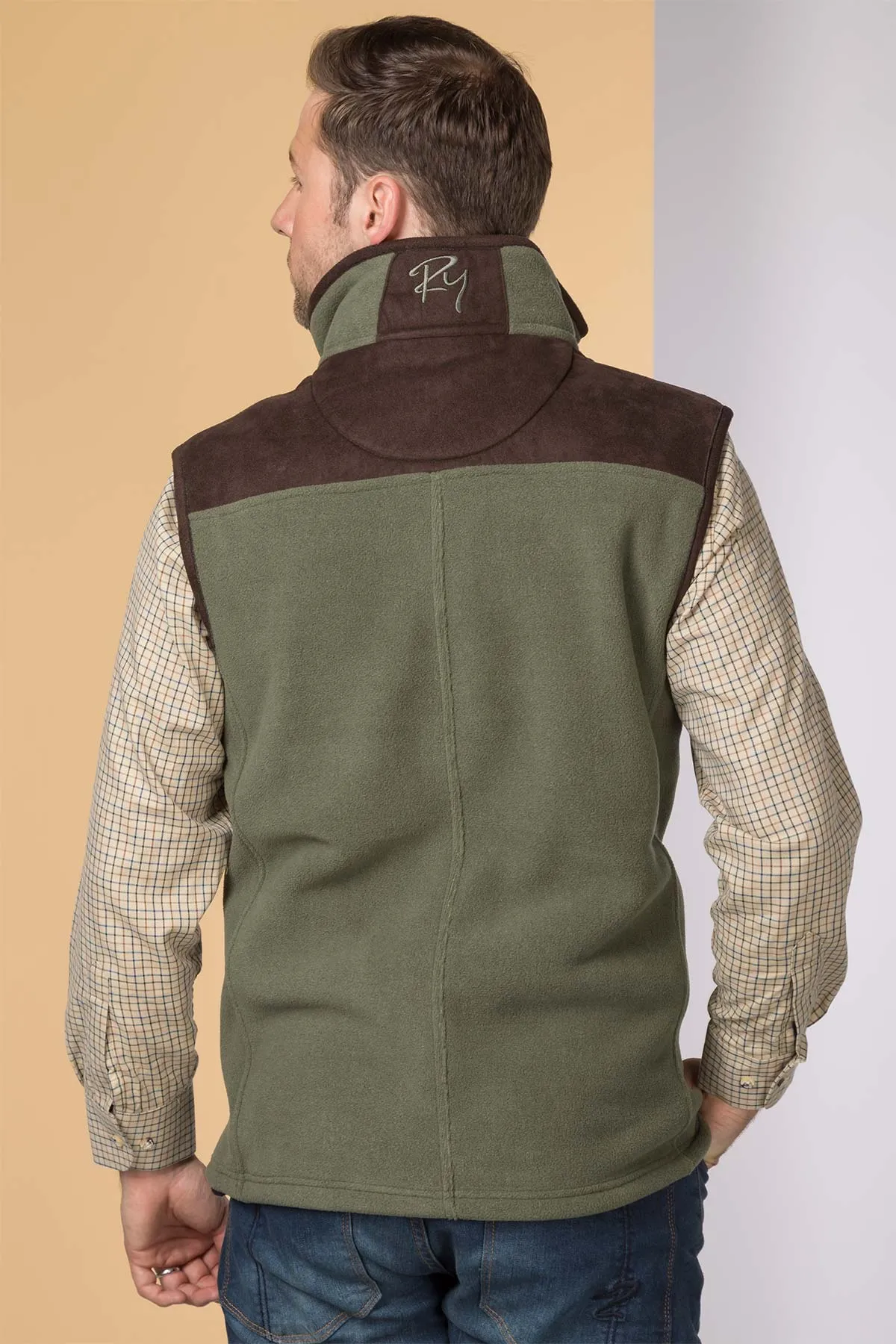 Men's Garton Fleece Gilet Pheasant Motif