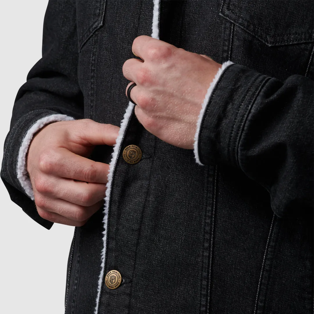 Men's Pioneer Jacket w/ Flag (Black Denim)