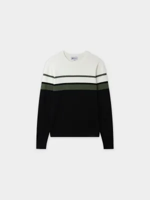 Middle Stripe Sweater-Green