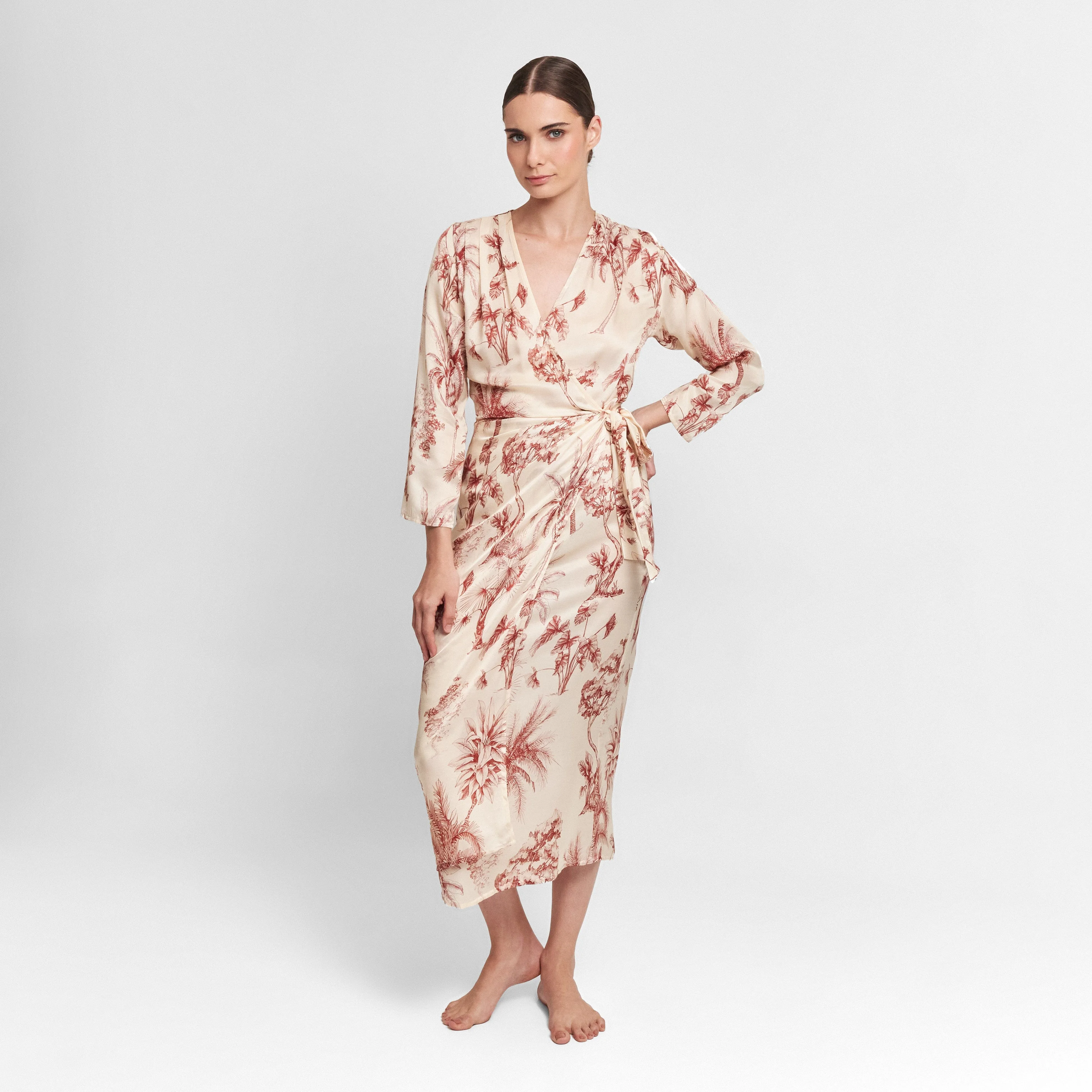 MIDI WRAP DRESS SILK VISCOSE PROVENCE 263