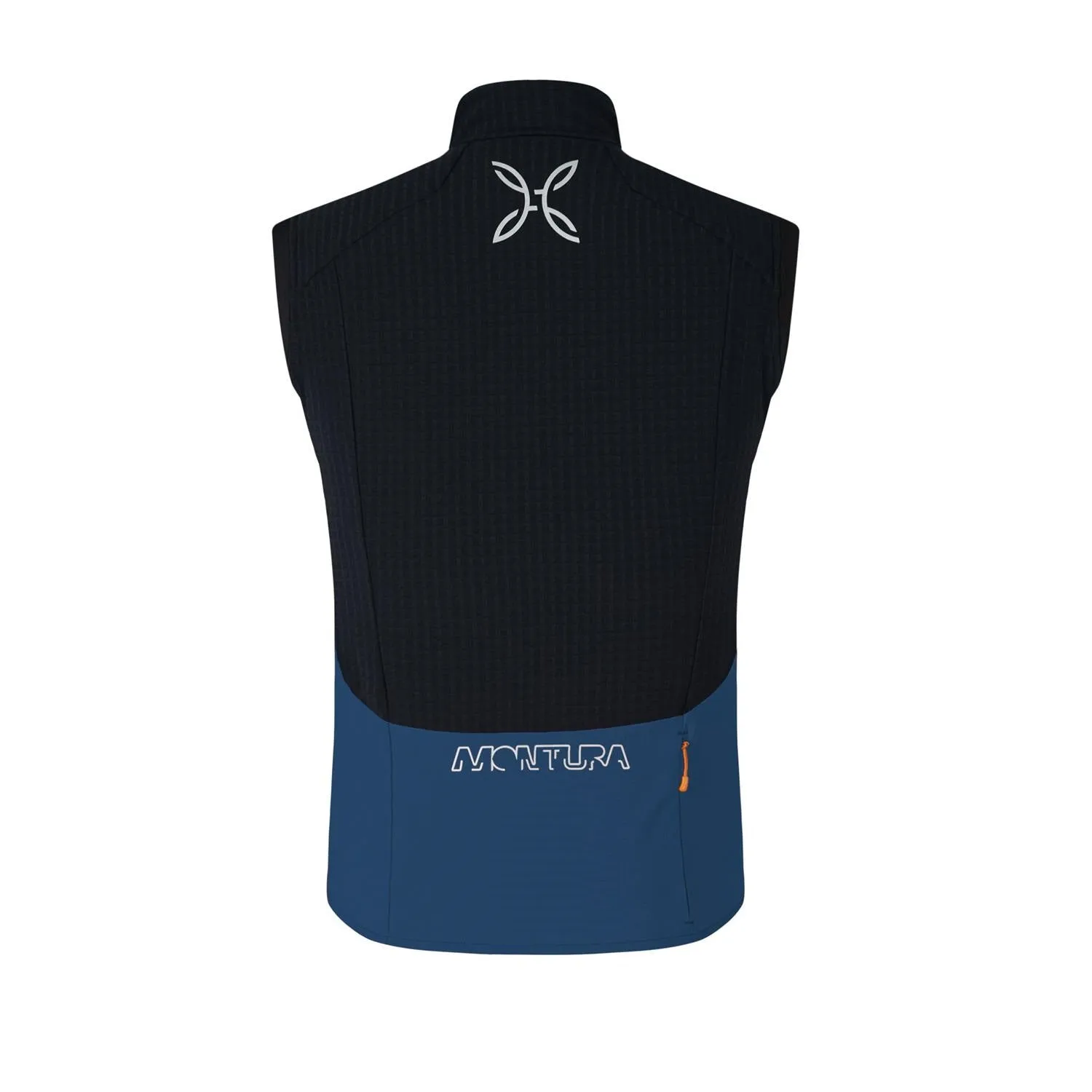 MONTURA SKI STYLE VEST GILET TECNICO UOMO ANTIVENTO E TRASPIRANTE - COLORE: DEEP BLUE/MANDARINO