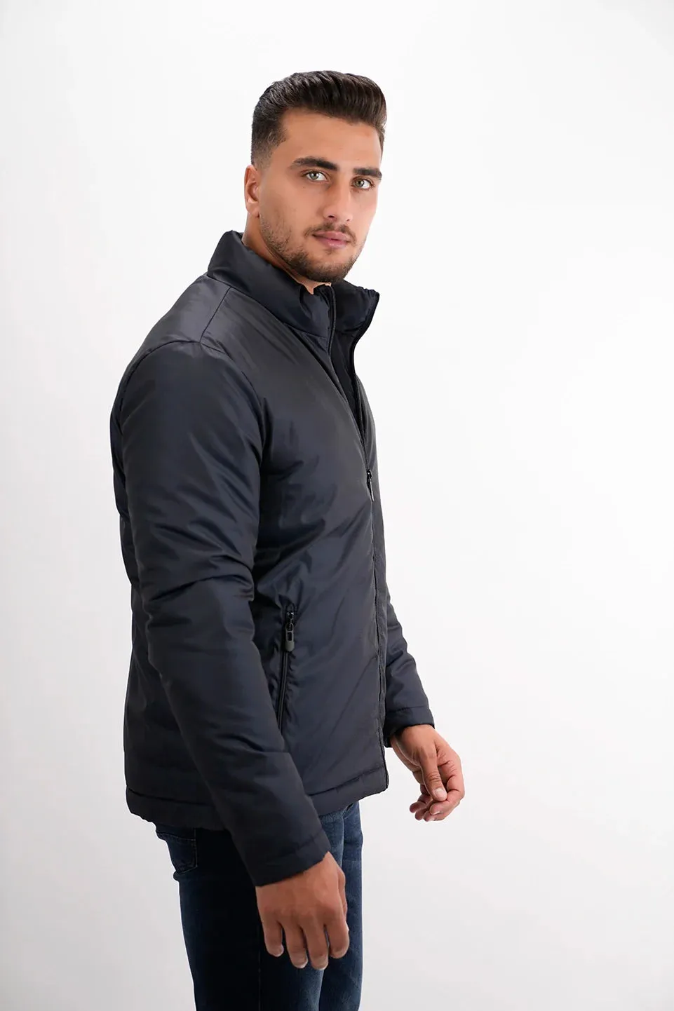 Navy Basic Puffer Jacket