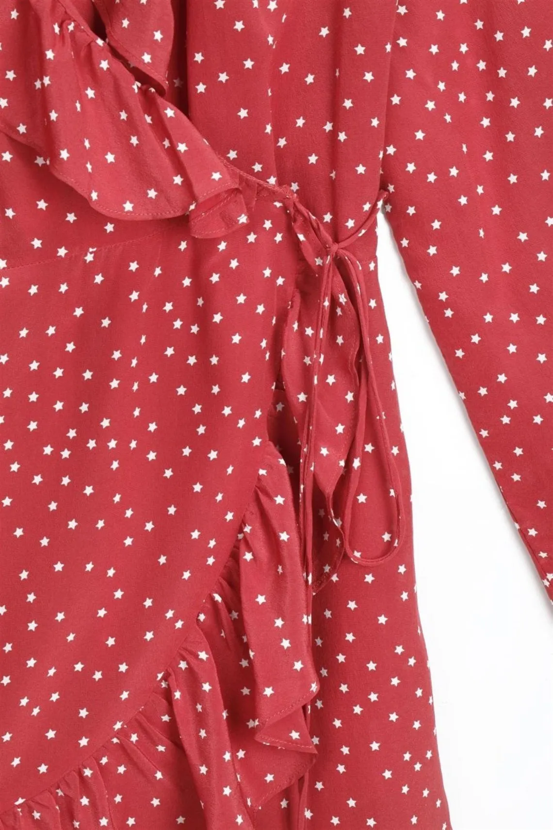 Nonothing | Women's 100% silk wrap dress in red polka dot