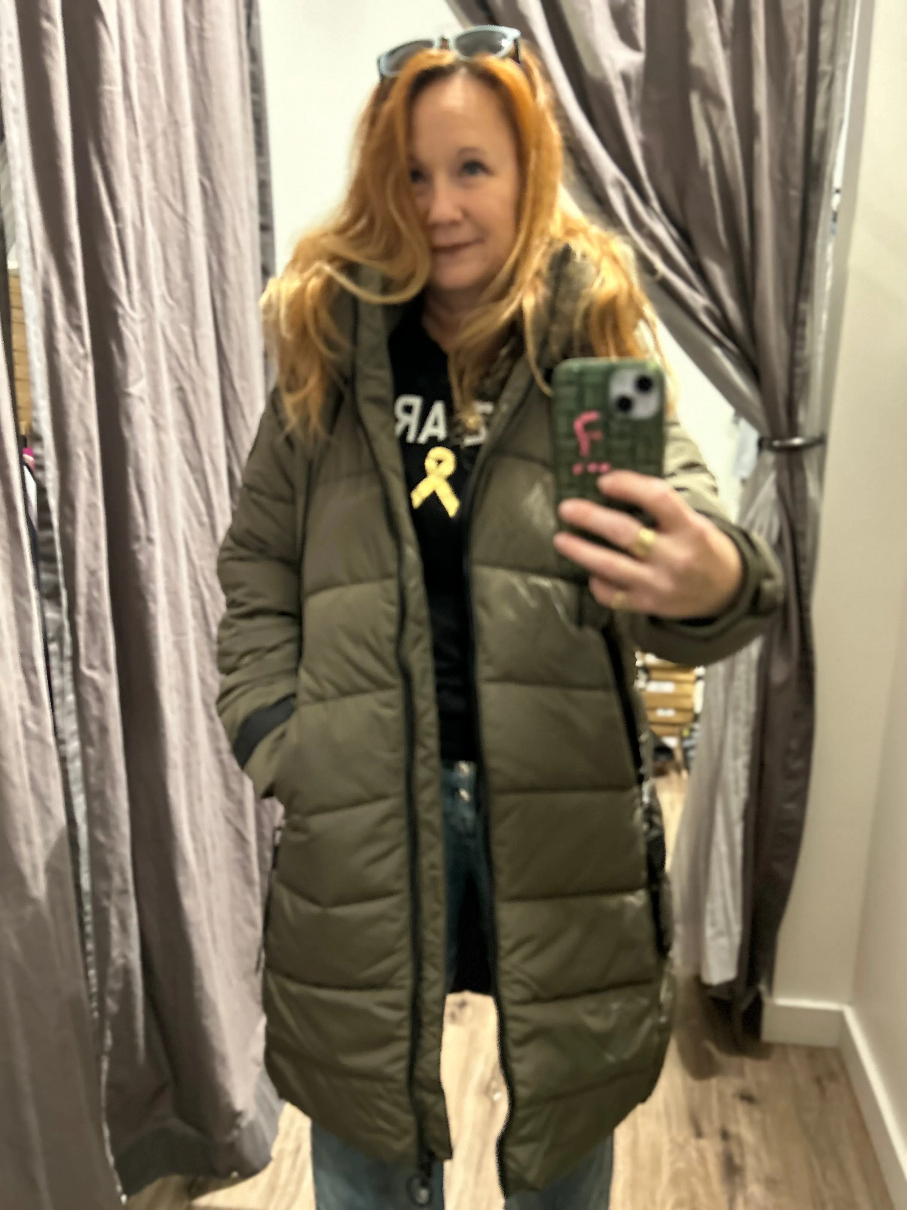 Olive Adelita Max Quilted Jacket